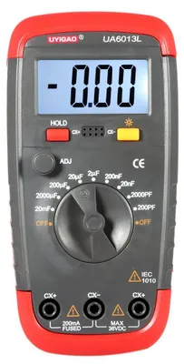 Digitales Kapazitätsmessgerät, 200pF–20mF, LCD mit Hintergrundbeleuchtung