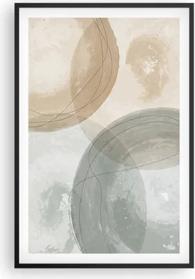 Produktbild von Gerahmtes Poster - Schwarzer Rahmen - Aquarell Räder Pastell - 61x91,5 cm - Wand Bild - Wanddeko - Wandbilder - Kunstposter - Wandposter - Bilderrahmen - Bilder - Kunstdruck - P2BPA61x91-4842