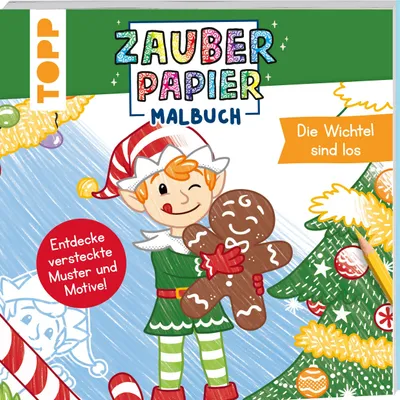 Produktbild von Zauberpapier Malbuch Weihnachten: Die Wichtel sind los