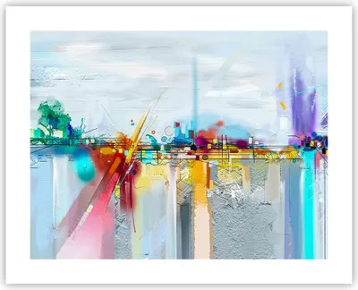 Produktbild von Poster - Poster ohne Rahmen - Abstraktion modern - 50x40 cm - Wand Bild - Wanddeko - Wandbilder - Kunstposter - Wandposter - Bilder - Kunstdruck - Wanddekoration - Wandbild - P2XAA50x40-4028