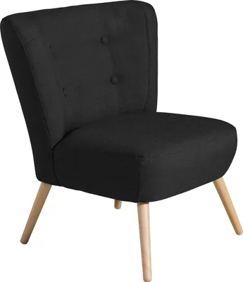 Produktbild von Max Winzer Sessel Neele - Flachgewebe schwarz - Maße: 69 x 68 x 80 cm
