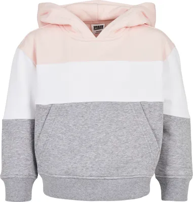 Produktbild von Girls Oversize 3-Tone Hoody lightrose/white/grey 122/128