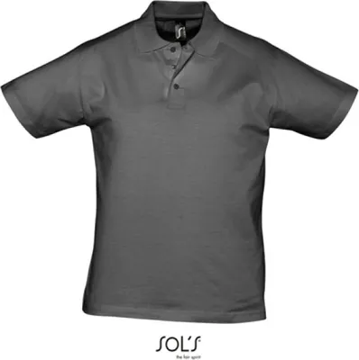Produktbild von SOLs 11377 | Herren Poloshirt Prescott - Farbe: Dark Grey (Solid) - Größe: S