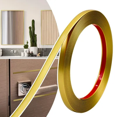 Immagine prodotto di Listelli decorativi autoadesivi flessibili, finitura oro opaco