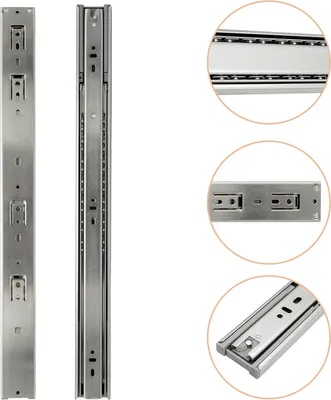 Produktbild von EINFEBEN 2 Stueck Schubladenschienen Schubladen SoftClose Vollauszug Teleskopauszug Breite 45mm Schubladenauszug Teilauszug 500MM