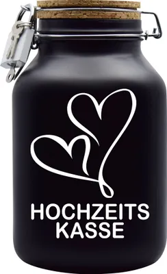 Produktbild von Spardose Geld Geschenk Ideen Hochzeits Kasse Schwarz Größe XXL 3 Liter