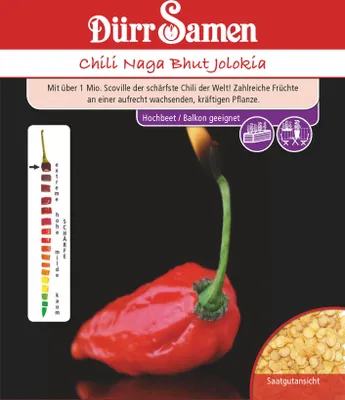 Artikelbild 1 von 'Chili Naga Bhut Jolokia' aus der Kategorie Gemüsesamen