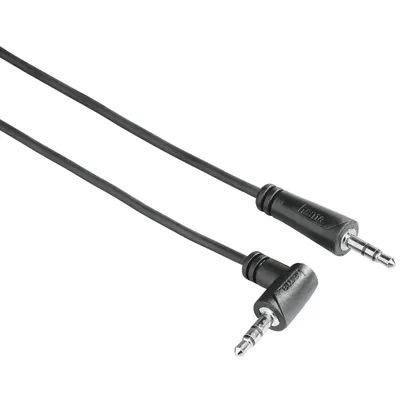 Produktbild von HAMA Audiokabel 3.5mm-3.5mm gewinkelt schwarz 0.5m
