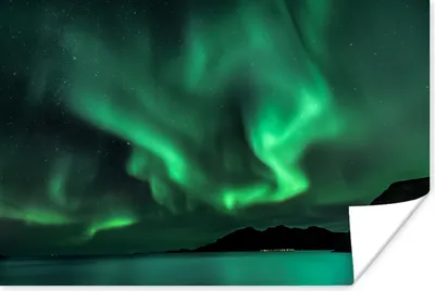 Produktbild von MuchoWow® Poster Nordlichter - Wasser - Norwegen 90x60 cm - Schlafzimmer