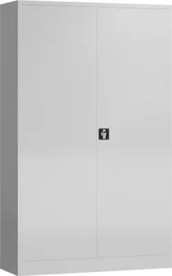 Produktbild von Metallschrank abschließbar Flügeltürenschrank 1945 x 1200 x 420 mm signalweiß X-530377