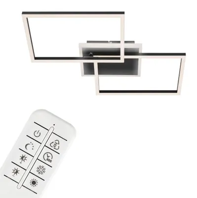 Produktbild von LED Deckenleuchte CCT Dimmbar Fernbedienung Timer 40W schwarz Metall Briloner