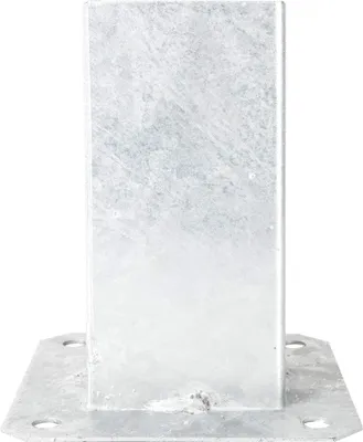 Produktbild von Adgo, Pfostenträger, feuerverzinkt, Stahl, Anschraubhülse, Einschubhülse, für Zaunpfosten 80x80 mm, Längen 80, 130, 150 mm.