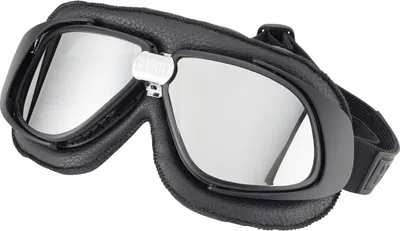 Produktbild von Bandit Classic Motorradbrille, schwarz/silber verspiegelt, Einheitsgröße