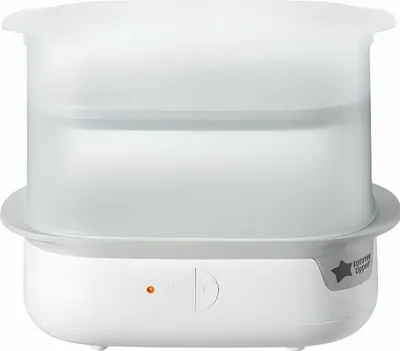 Produktbild von Tommee Tippee Advanced Elektrischer Sterilisator Super-Steam für bis zu 6 Babyfläschchen, Chemikalienfrei, Weiß
