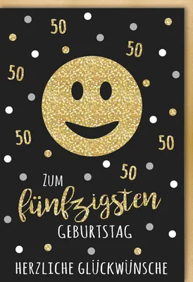 Produktbild von A - 50. Geburtstag - Glückwunschkarte im Format 11,5 x 17 cm mit