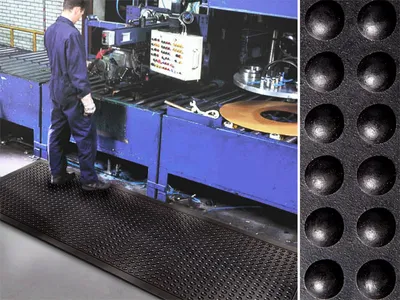 Image de Tapis de travail Bubble | Caoutchouc naturel | Noir | 90 x 120 cm