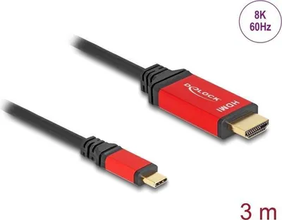 Obrázok produktu pre DeLOCK 80097, 3 m, USB Typ-C, HDMI, Samec, Samec, Priamy