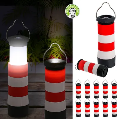 Produktbild von 3in1 Taschenlampe Leuchtturm 12er Set im Display Multifunktionslampe Tischlampe Hängelampe Lampe ausziehbar Zoomfunktion