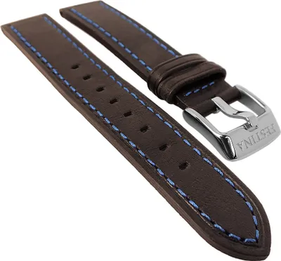 Produktbild von Festina F16244/6 Uhrenarmband 17mm I Leder, braun mit blauer Naht