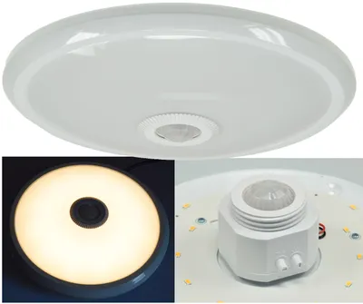 Zdjęcie produktu dla Lampa sufitowa LED ChiliTec TERCEIRA 12W, 800lm, 3000K, czujnik ruchu PIR