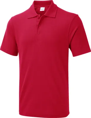 Produktbild von Uneek UX Polo Shirt UX1 Herren Damen Basic Kurzarm Polo rot 4XL