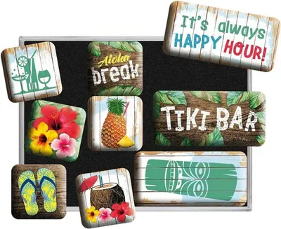 Produktbild von Nostalgic-Art - 9tlg. Magnetset - Open Bar - Tiki Bar