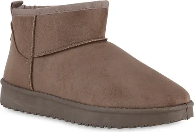 Produktbild von VAN HILL Damen Warm Gefütterte Winter Boots Bequeme Profil-Sohle Schuhe 840658, Farbe: Taupe, Größe: 36