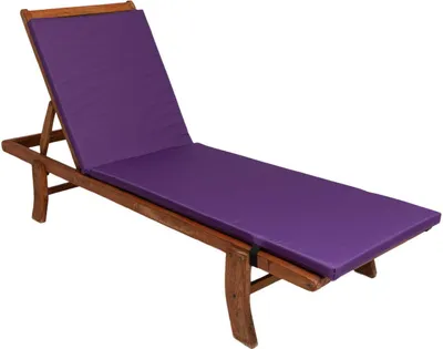 Produktbild von Kissen für Liegestuhl 190x60x4cm, Kissen für eine Gartenliege Violett, Outdoor Kissen, Deckchair, Liegenauflage, Auflagen für sonnenliegen