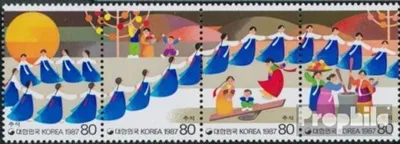Produktbild von Briefmarken Süd-Korea 1987 Mi 1535-1538 Viererstreifen (kompl.Ausg.) postfrisch Brauchtum