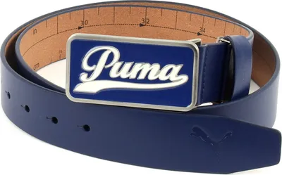 Produktbild von PUMA Leder Gürtel Script Fitted Belt CTL W115 Sodalite Blue dunkelblau