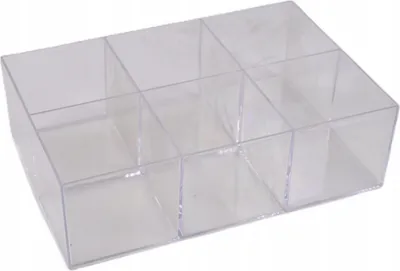 Produktbild von Sortierbox 6 Fächer Klein - Kunststoff Organizer für Perlen & Schmuck - Aufbewahrungsbox