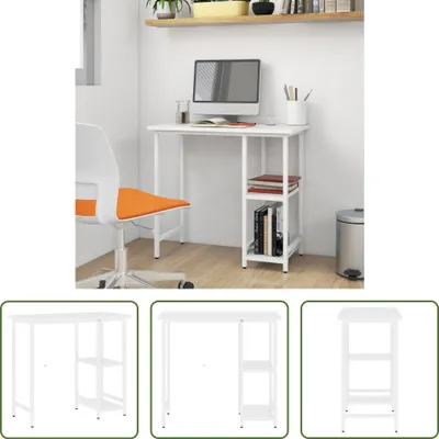 Obrázok produktu pre The Living Store Počítačový stôl biely 80x40x72 cm MDF a kov