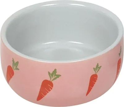 Zdjęcie produktu dla Miska ceramiczna Nobby Nager "Carrot" różowa Ø 11 x 4,5 cm, 0,3 l