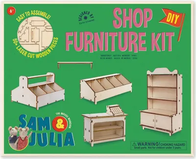 Produktbild von Sam & Julia: Mäusehaus-Zimmer - DIY Möbel-Baukastenset - Kaufmannsladen