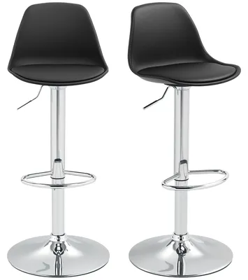 Obrázek produktu pro Barová stolička - Barová židle - Židle do baru - Kuchyňská židle - Barová židle s opěradlem - Nastavitelná výška 82-104 cm