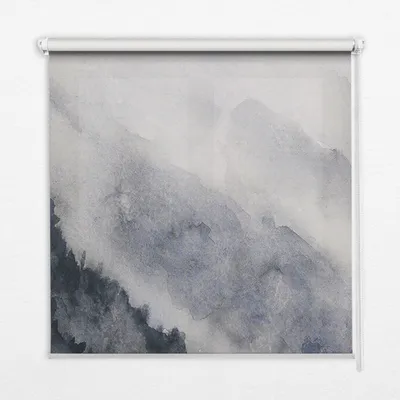 Produktbild von Seitenzug-Rollo Fensterrollo Jalousie - Thermo-Rollo Verdunkelungsrollo - 140x180 cm - Neblige Berge