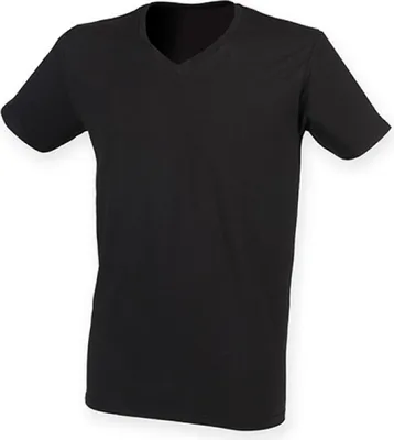 Produktbild von SF Men SF122 | Herren Feel Good Stretch V-Neck T - Farbe: Black - Größe: L