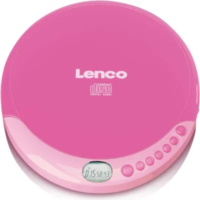 Image de Lenco CD-011 - Lecteur CD portable avec fonction de recharge de la batterie - Rose