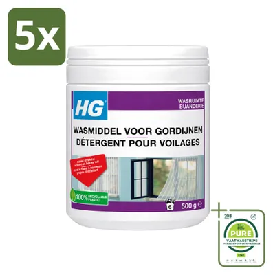 Produktbild von 5 x HG Gardinenwaschmittel 500 g - Großpackung - 5 Stücke