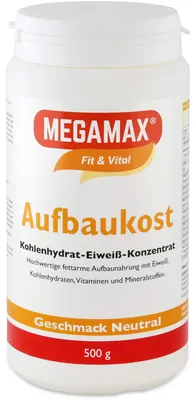 Obrázok produktu pre MEGAMAX Fit & Vital sacharidovo-proteínový koncentrát s neutrálnou príchuťou, 500 g prášku