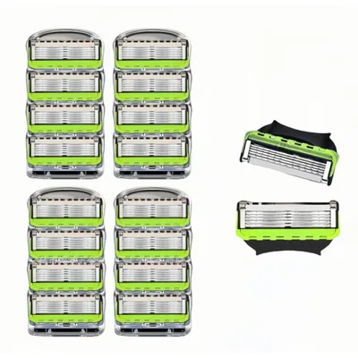 Produktbild von Packung mit 16 Rasierklingen für Herren mit Fusion 5-kompatiblen Klingen, Rasierzubehör, manuelle Rasierklingen
