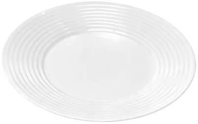Produktbild von Opal Teller groß 26,6cm weiß Rillen Relief