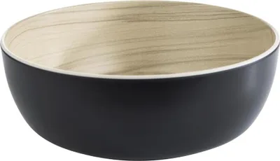 Produktbild von APS 84933 Schale FRIDA, Melamin, Ø 21,5 cm, Höhe 7,5 cm, schwarz/Holzoptik