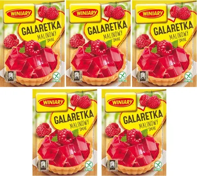 Produktbild von 5 x Winiary Götterspeise Himbeere / Galaretka malina malinowa