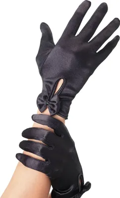Immagine prodotto di Guanti Fever con fiocco - Colore: nero