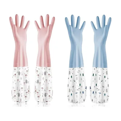 Produktbild von Putzhandschuhe 2 Stück, Haushaltshandschuhe Spülhandschuhe Gummihandschuhe, in M
