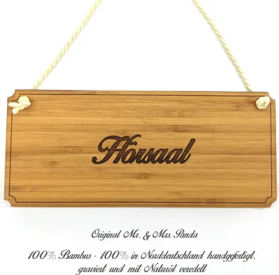 Produktbild von Mr. & Mrs. Panda Schild Hörsaal - Geschenk, Türschild, Hinweisschild, Graviert, Geschenkidee, Landhaus, wandtafel, Shabby, Wandschild, Werbeschild