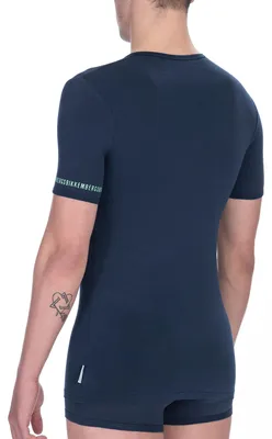 Immagine prodotto di Magliette da uomo, confezione da 2, girocollo, cotone ed Spandex, bianco, nero, blu