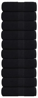 Immagine prodotto di vidaXL Asciugamani FROGN, 10 pezzi, nero, 30x30 cm, 360 g/m²