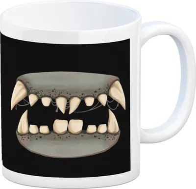 Produktbild von Zombiegebiss Horror Kaffeebecher für Halloween